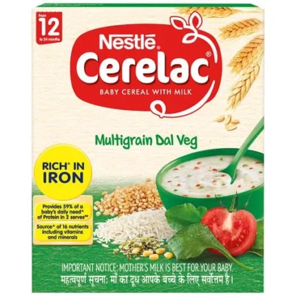 Nestle Cerelac Baby Cereal With Milk, Multigrain Dal Veg - From 12 Months, 300 g Bag-In-Box