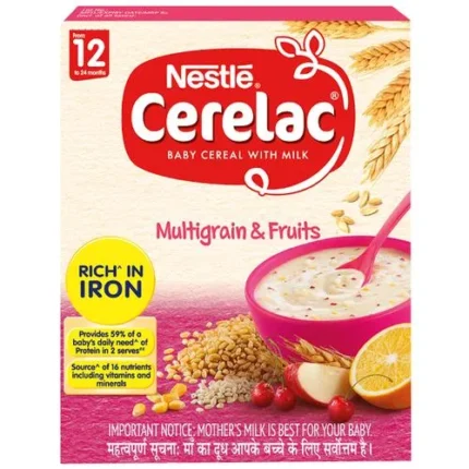 Nestle Cerelac Baby Cereal with Milk - Multigrain & Fruits, 12 to 24 Months, 300 g Bag-In-Box
